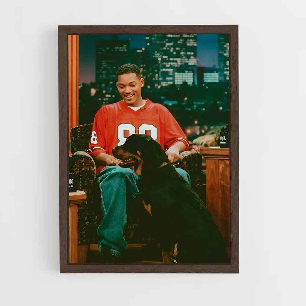 Poster garçon et chien lumière chaleureuse – affiche Baseball (vue 5)